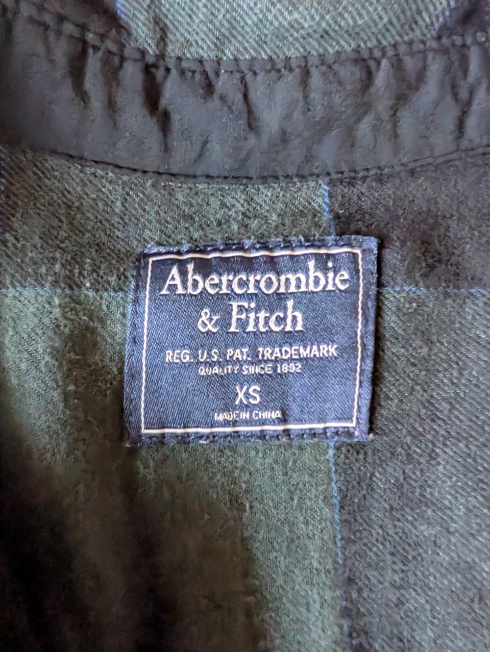 Abercrombie & Fitch Women's Plaid Flannel Henley Popover Tunic Top XS Preppy Y2K - Picture 7 of 13